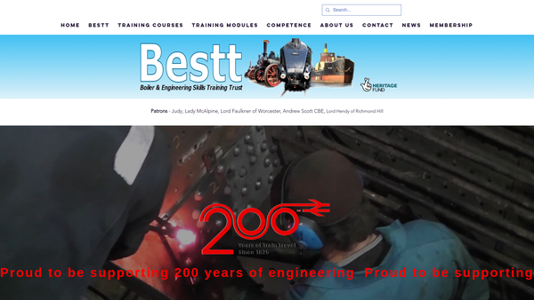 Screenshot of the Boiler And Engineering Skills Training Trust website