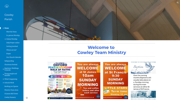 Screenshot of the The Parochial Church Council Of The Ecclesiastical Parish Of Cowley, Oxford website
