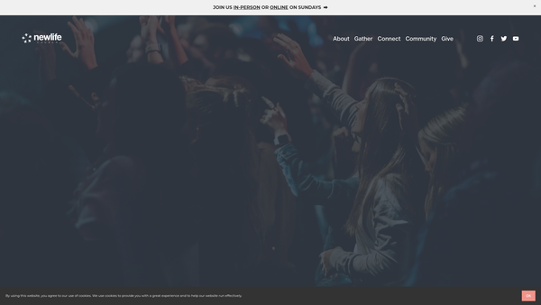 Screenshot of the New Life Church Ministries (Sleaford) website
