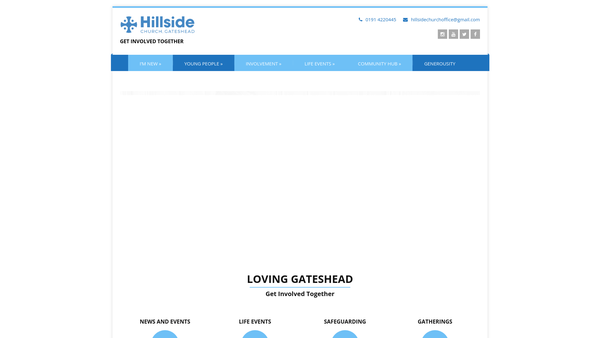 Screenshot of the The Parochial Church Council Of The Ecclesiastical Parish Of Hillside website