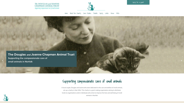 Screenshot of the The Douglas & Joanne Chapman Animal Trust website