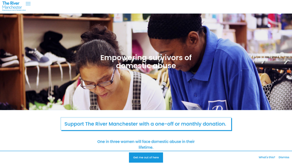 Screenshot of the The River Manchester website