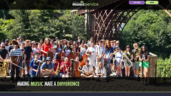 Screenshot of the Nottingham Music Service website