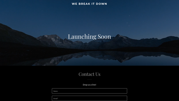 Screenshot of the Break IT Down website