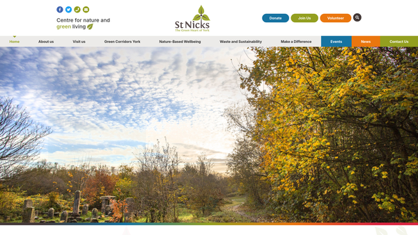 Screenshot of the Friends Of St Nicholas Fields website