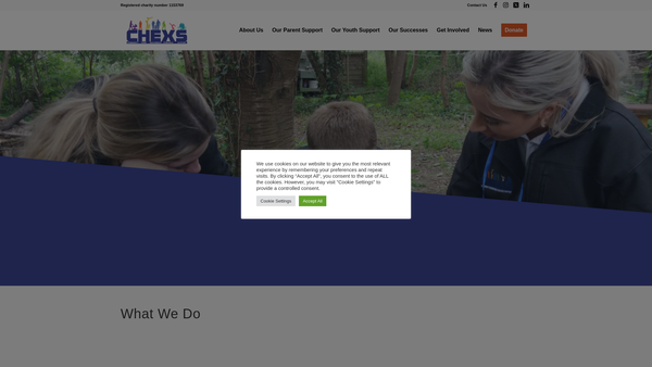 Screenshot of the Chexs website