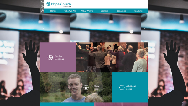 Screenshot of the Hope Church Bedlington website