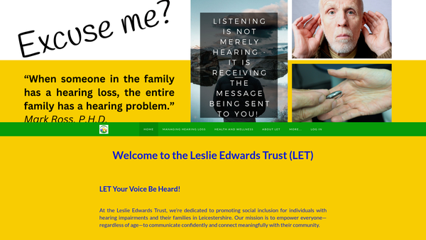 Screenshot of the Leslie Edwards Trust website