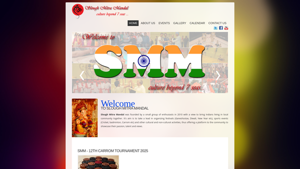 Screenshot of the Slough Mitra Mandal website