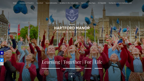 Screenshot of the Friends Of Hartford Manor website