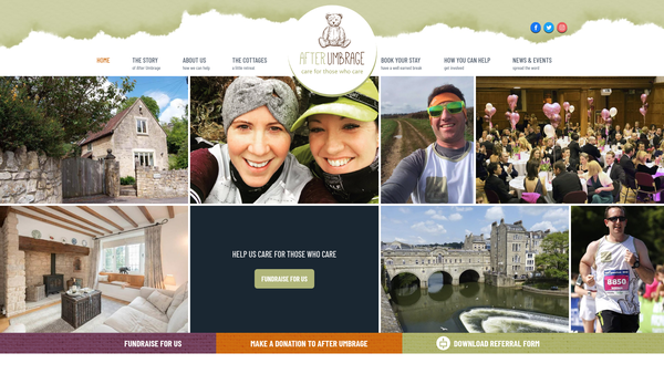 Screenshot of the After Umbrage website