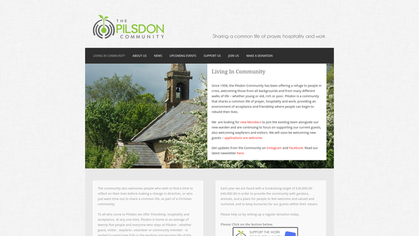 Screenshot of the The Pilsdon Community website