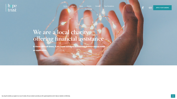 Screenshot of the The Sunningdale Hope Trust website