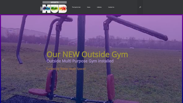 Screenshot of the Holford Drive Community Sports Hub website