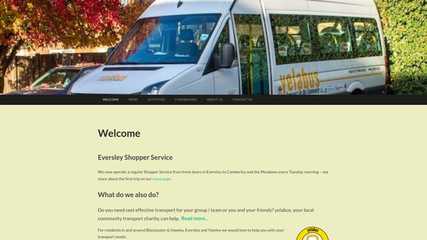 Screenshot of the Yelabus Association website
