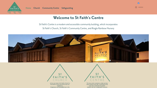 Screenshot of the St Faith's Centre (Maidstone) website