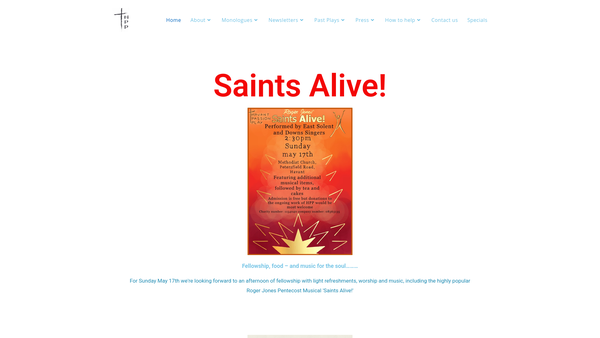 Screenshot of the Havant Passion Play Limited website
