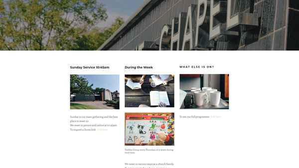 Screenshot of the Mount Chapel website