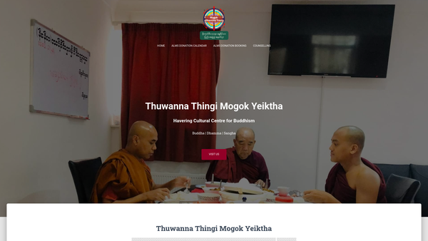 Screenshot of the Mogok Dhamma Trust website