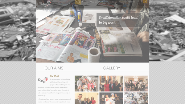 Screenshot of the Step Up Aid website