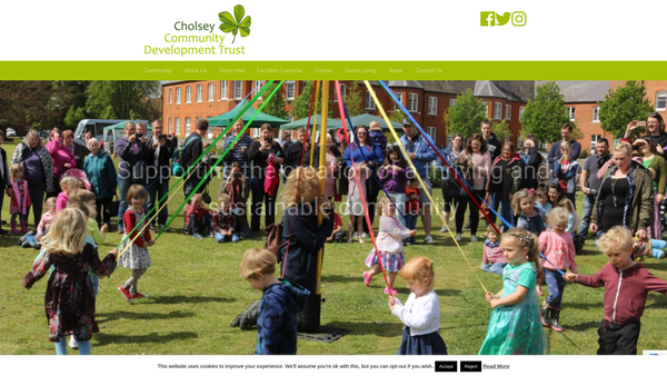 Screenshot of the Cholsey Community Development Trust website