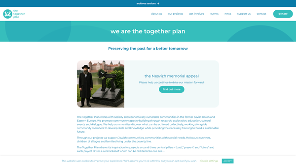 Screenshot of the The Together Plan Ltd website