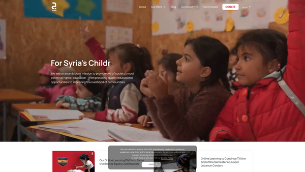 Screenshot of the Jusoor UK website