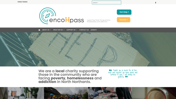 Screenshot of the Encompass website