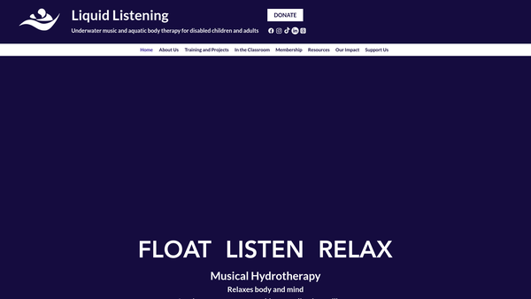 Screenshot of the Liquid Listening website