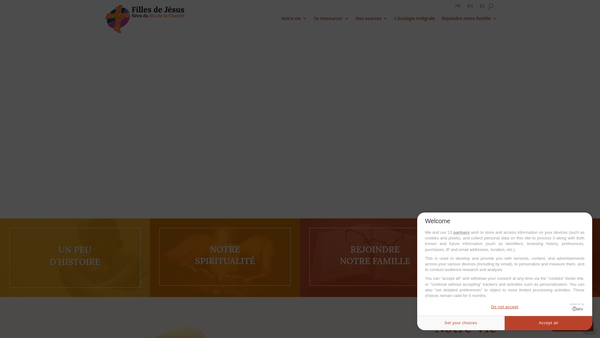 Screenshot of the The Daughters Of Jesus CIO website