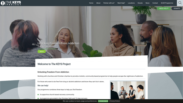 Screenshot of the The Keys Project website