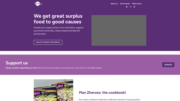 Screenshot of the Plan Zheroes-The Zero Food Waste Heroes website