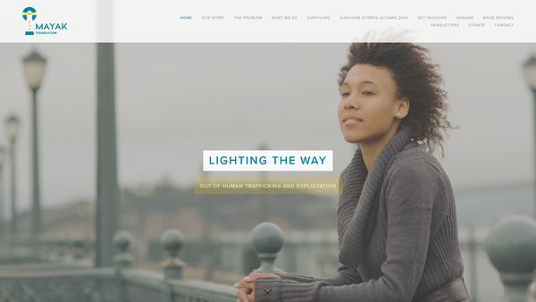 Screenshot of the Mayak Foundation website