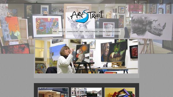 Screenshot of the Artstrail Studios website