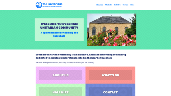 Screenshot of the Oat Street Unitarian Chapel website