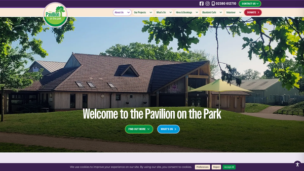 Screenshot of the Eastleigh Youth & Community Trust website