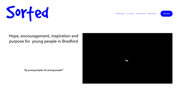 Screenshot of the Sorted Church website