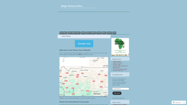 Screenshot of the Village Ventures Africa website