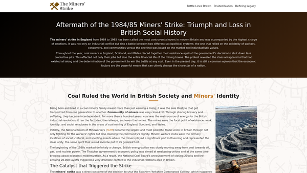 Screenshot of the Miners Community Arts And Music Centre website