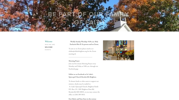 Screenshot of the The Parochial Church Council Of The Ecclesiastical Parish Of St Luke, Queens Park, Brighton website