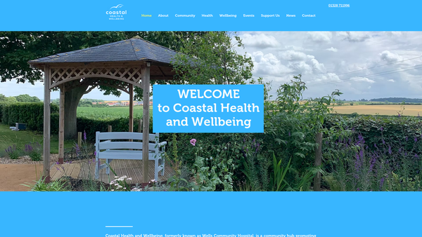 Screenshot of the Wells Community Hospital Trust website