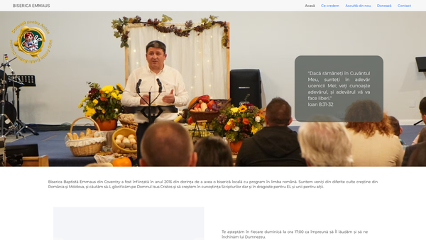 Screenshot of the Emmaus International Ministries website