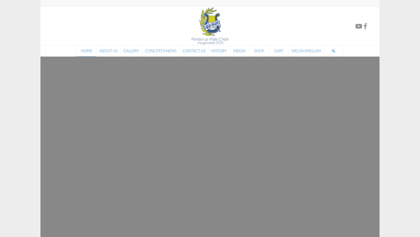 Screenshot of the Pendyrus Male Choir website