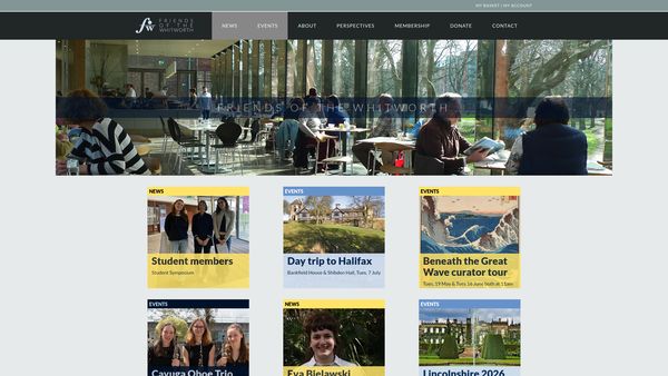 Screenshot of the The Friends Of The Whitworth Art Gallery website