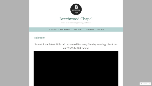 Screenshot of the Beechwood Chapel website