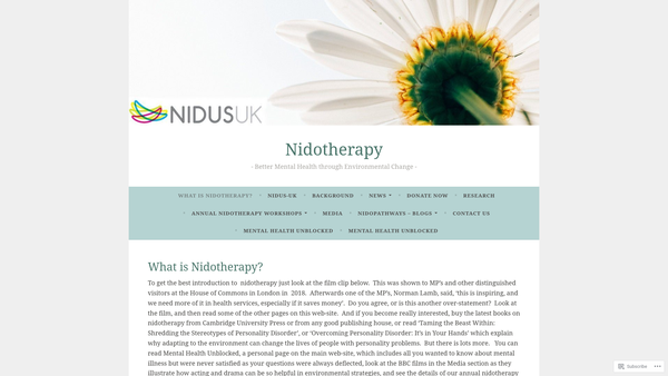 Screenshot of the Nidus-Uk website