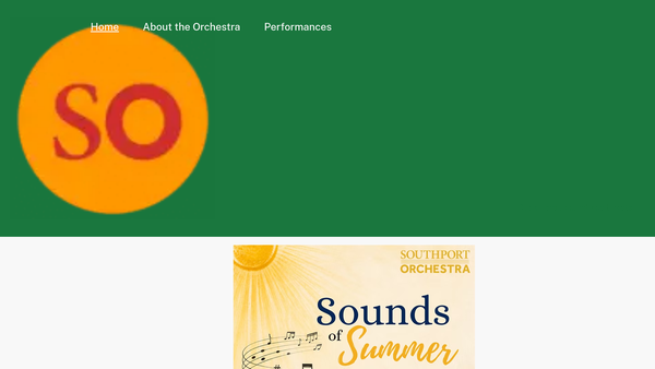 Screenshot of the The Southport Orchestra website