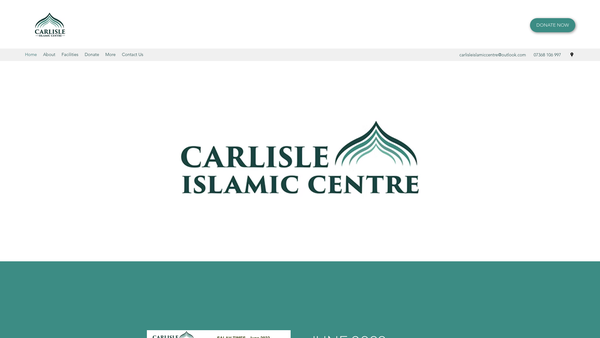 Screenshot of the Carlisle Islamic Centre website