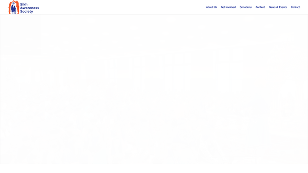 Screenshot of the The Sikh Awareness Society (Sas) website