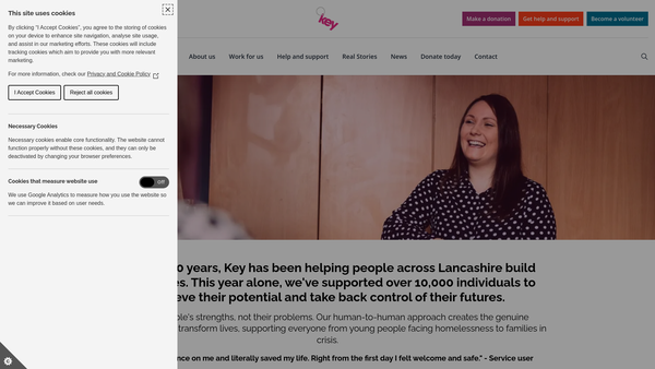 Screenshot of the Key Unlocking Futures Ltd website